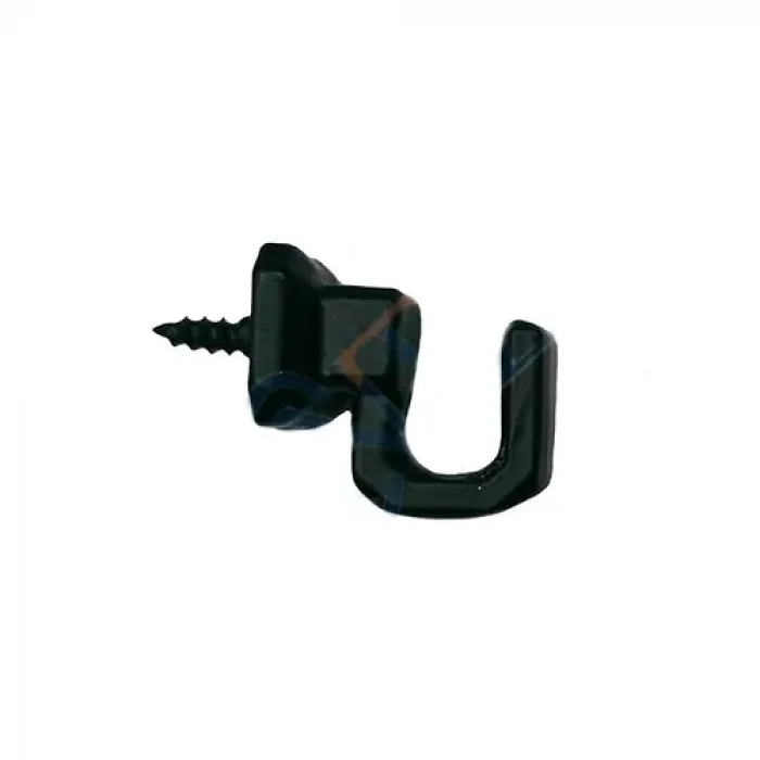 BUĞZ Vidalı Kanca, Askı Küçük - 15x18mm, Siyah - 1 Adet