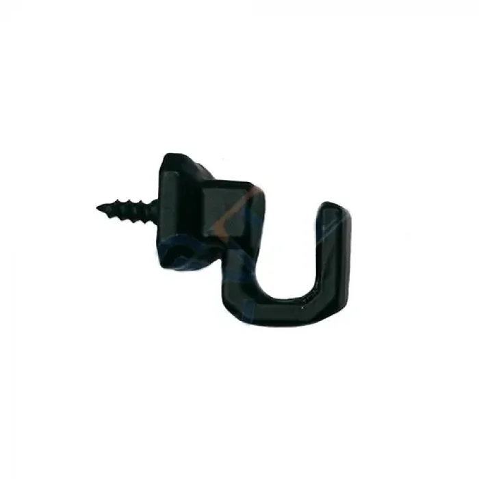 BUĞZ Vidalı Kanca, Askı Küçük - 15x18mm, Siyah - 1 Adet