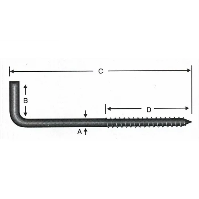 BUĞZ Vidalı Korniş Çivi No:6 - 4x60 - 100 Adet