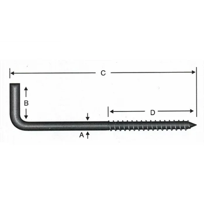 BUĞZ Vidalı Korniş Çivi No:8 - 4x80 - 100 Adet