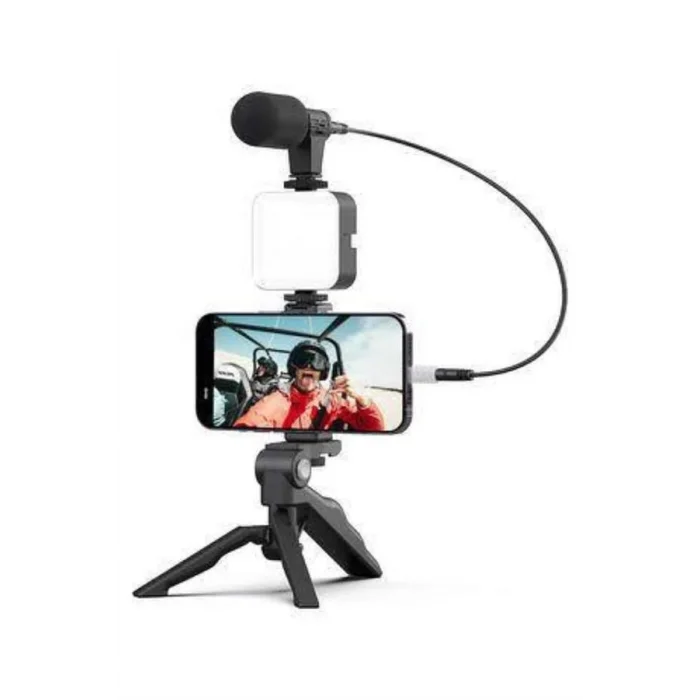 BUĞZ Video Making Kit Telefon Tutucu Vlog Video Mini Led Işıklı - Lisinya