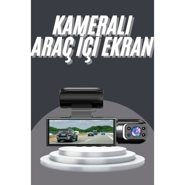  Video ve Fotoğraf Kaydedici Sürüş Kamerası Ön ve Arka Çift Kameralı