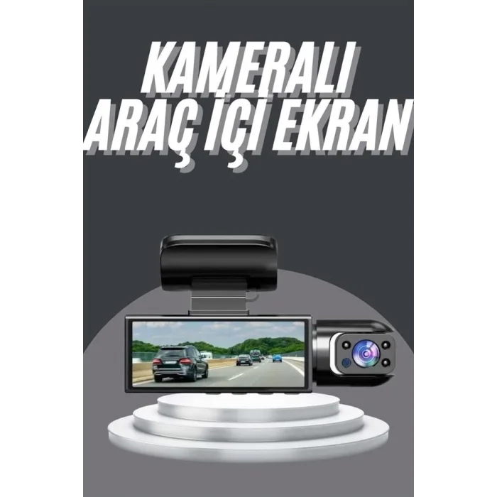  Video ve Fotoğraf Kaydedici Sürüş Kamerası Ön ve Arka Çift Kameralı