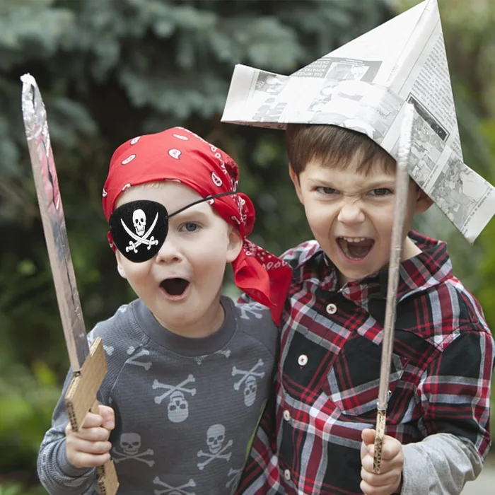 BUĞZ Vinleks Deri Korsan Göz Bandı Lastikli