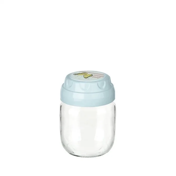 BUĞZ Vintage  Dekoratif  Desenli Cam Kavanoz 425ml - 14,3 oz