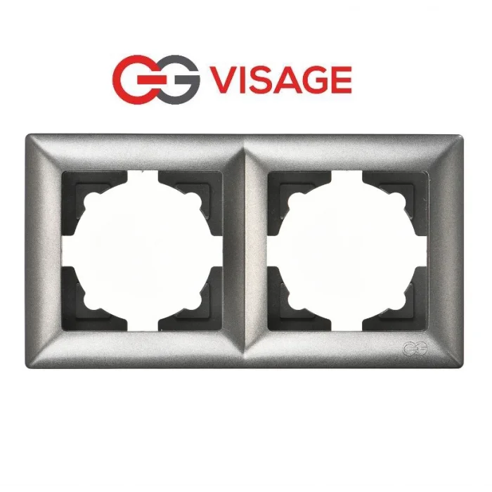  Visage Ambiance Füme 2 Li Çerçeve - Priz ve Anahtar İçin Uyumlu Çerçeve