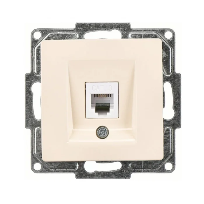 BUĞZ Visage Ambiance Metalik Bej Telefon Prizi Visage Seri Çerçevesiz - Priz ve Anahtar İçin Uyumlu Çerçeve
