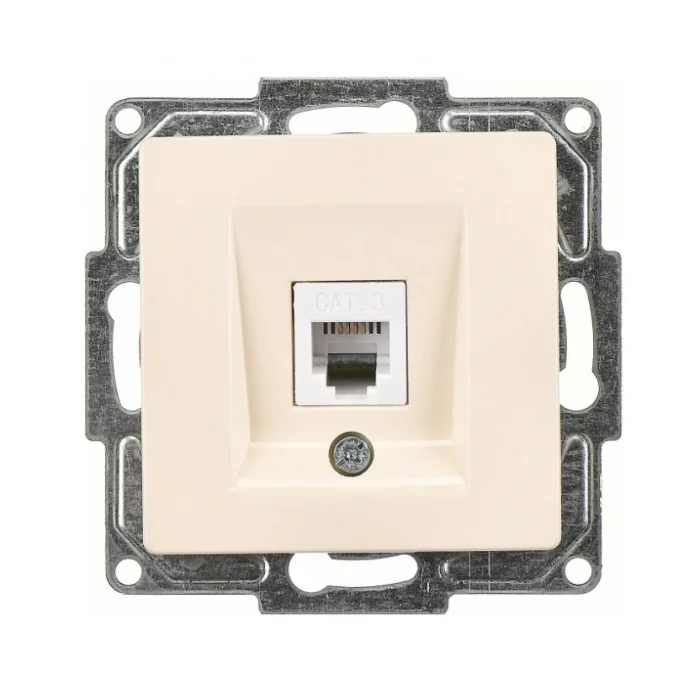  Visage Ambiance Metalik Bej Telefon Prizi Visage Seri Çerçevesiz - Priz ve Anahtar İçin Uyumlu Çerçeve