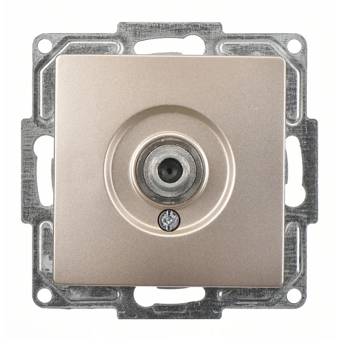  Visage Ambiance Metalik Bej TV Priz F Kon Çerçevesiz - Priz ve Anahtar İçin Uyumlu Çerçeve