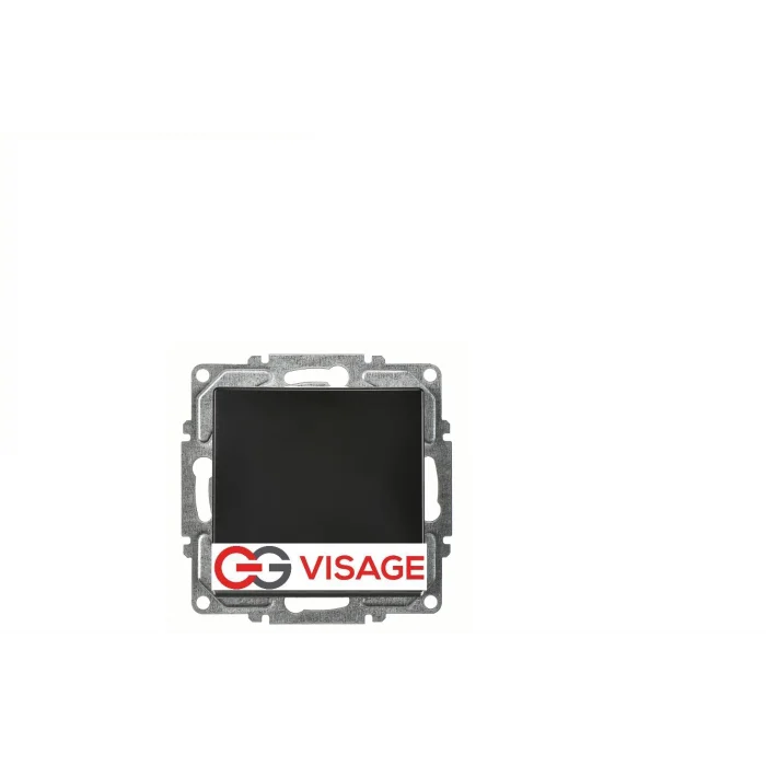  Visage Ambiance Metalik Siyah Tekli Anahtar Çerçevesiz - Priz ve Anahtar İçin Uyumlu Çerçeve