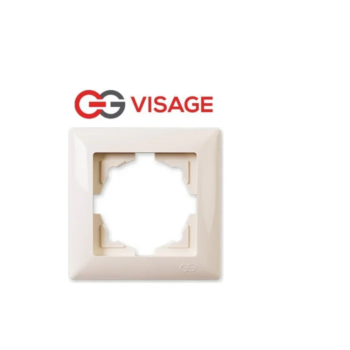 BUĞZ Visage Krem Tekli Çerçeve - Priz ve Anahtar İçin Uyumlu Çerçeve