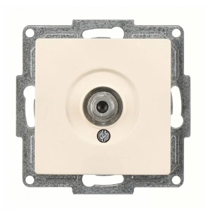  Visage Krem Televizyon Prizi F Konnektörlü Çerçevesiz - Priz ve Anahtar İçin Uyumlu Çerçeve