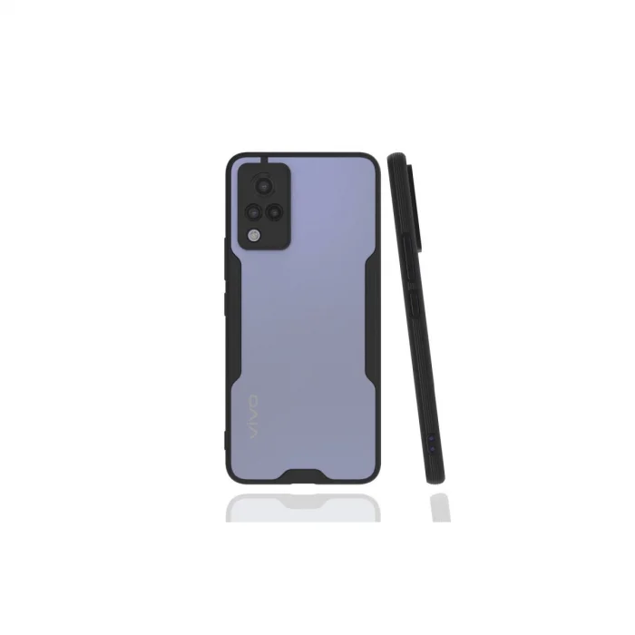 BUĞZ Vivo V21 Kılıf Platin Silikon - Siyah