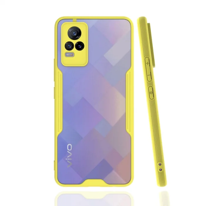 BUĞZ Vivo V21e Kılıf Platin Silikon - Sarı