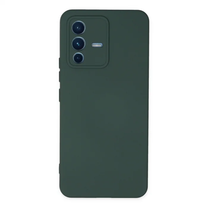 BUĞZ Vivo V23 5g Kılıf Nano İçi Kadife Silikon - Koyu Yeşil