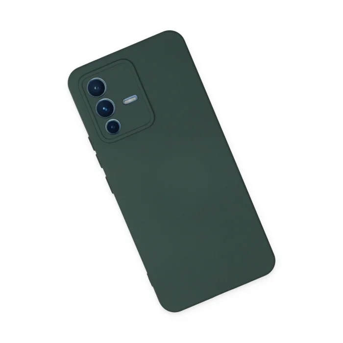 BUĞZ Vivo V23 5g Kılıf Nano İçi Kadife Silikon - Koyu Yeşil