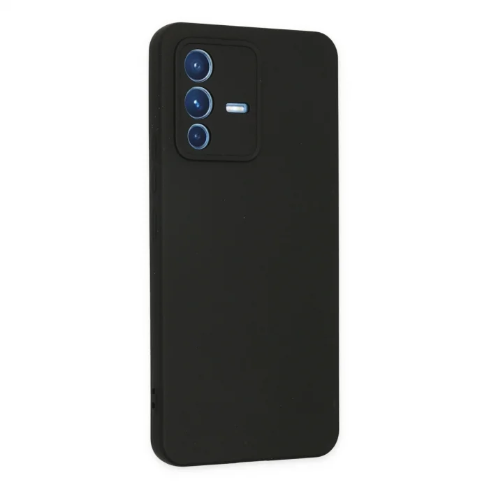 BUĞZ Vivo V23 5g Kılıf Nano İçi Kadife Silikon - Siyah