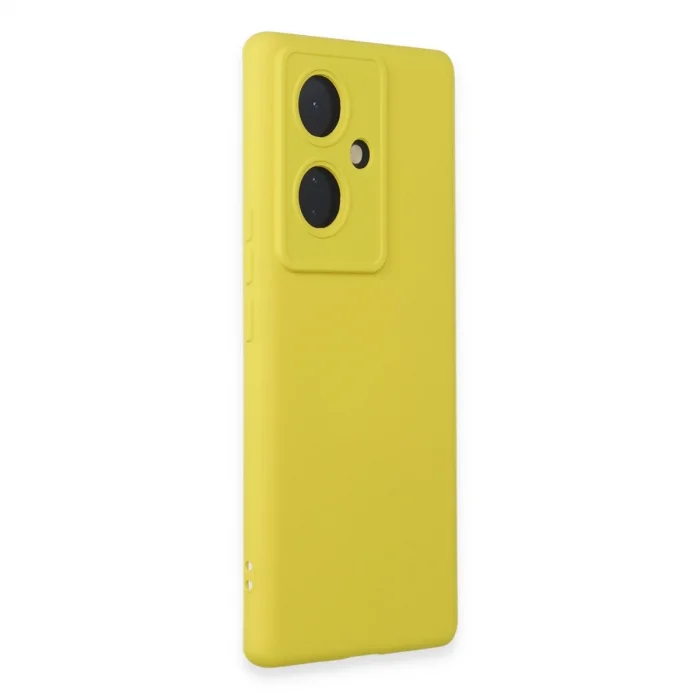 BUĞZ Vivo V29 Lite Kılıf Nano İçi Kadife Silikon - Sarı