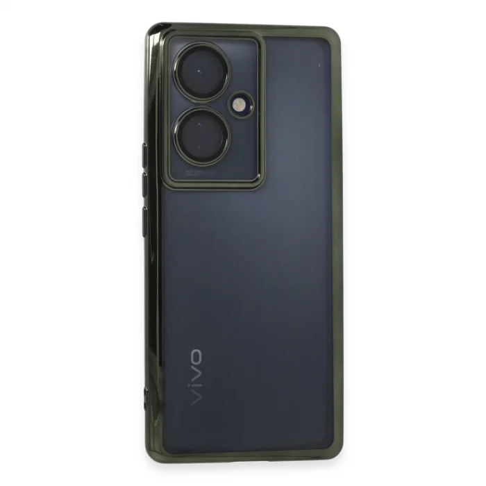 BUĞZ Vivo V29 Lite Kılıf Razer Lensli Silikon - Yeşil