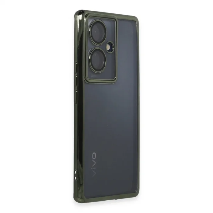 BUĞZ Vivo V29 Lite Kılıf Razer Lensli Silikon - Yeşil