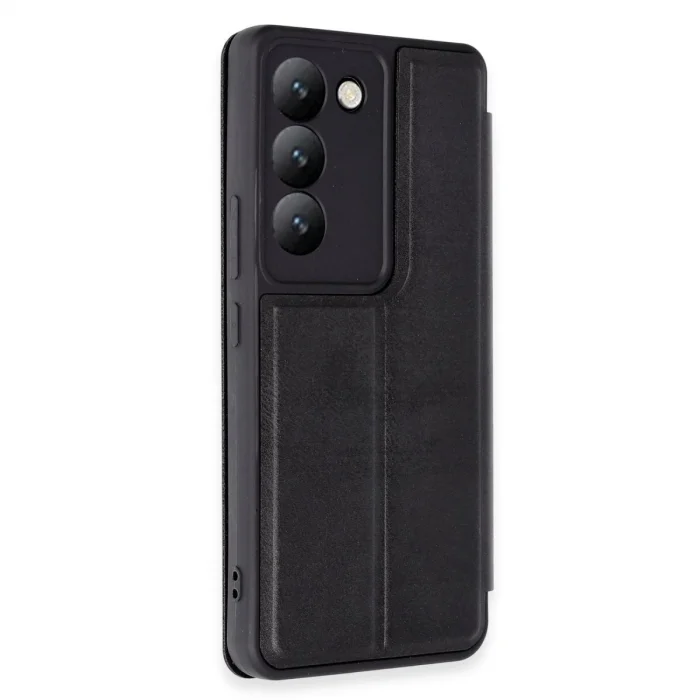 BUĞZ Vivo V30 Lite 4g Kılıf Flip Cover - Siyah