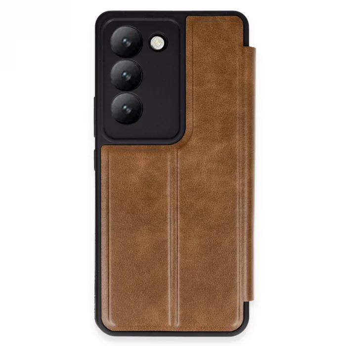 BUĞZ Vivo V30 Lite 4g Kılıf Flip Cover - Taba