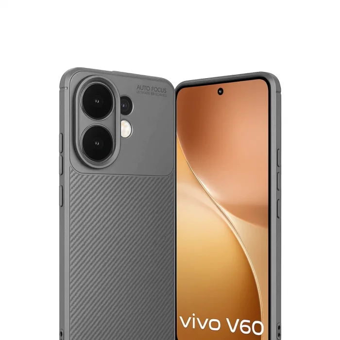 BUĞZ Vivo V60 5g Auto Focus Karbon Kapak - Gri