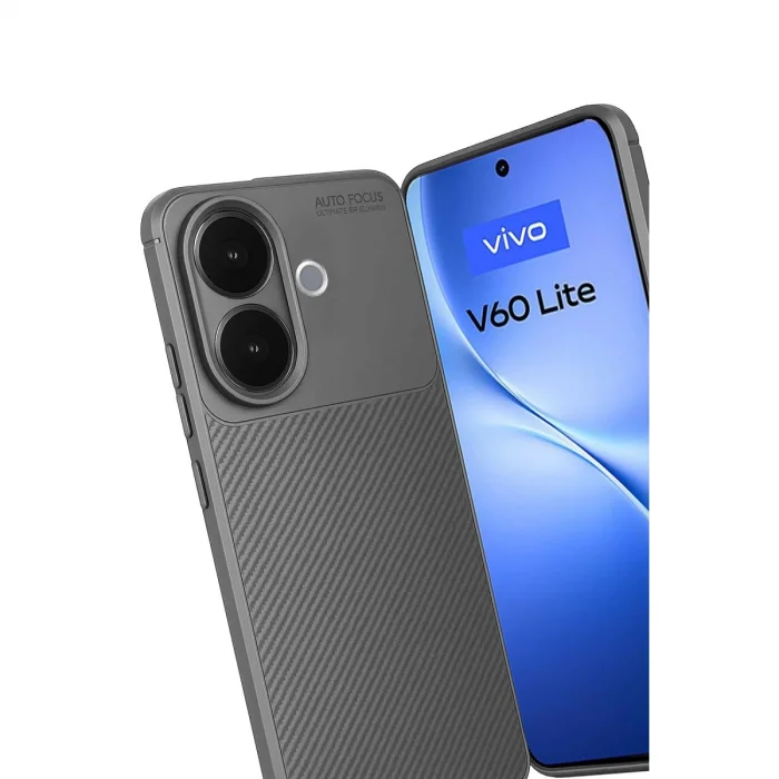 BUĞZ Vivo V60 Lite Auto Focus Karbon Kapak - Gri