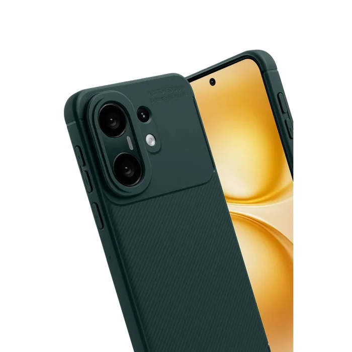 BUĞZ Vivo X200 Fe Auto Focus Karbon Kapak - Koyu Yeşil