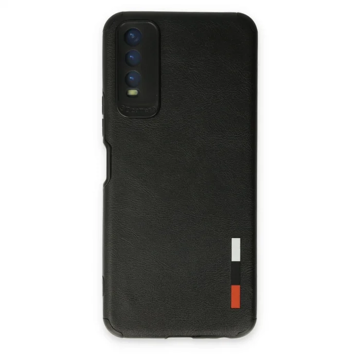 BUĞZ Vivo Y11s Kılıf Loop Deri Silikon - Siyah