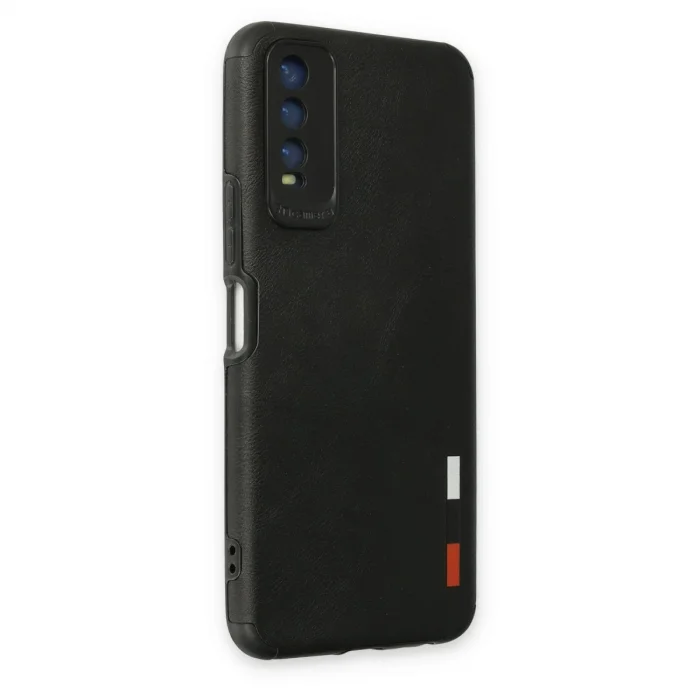 BUĞZ Vivo Y11s Kılıf Loop Deri Silikon - Siyah