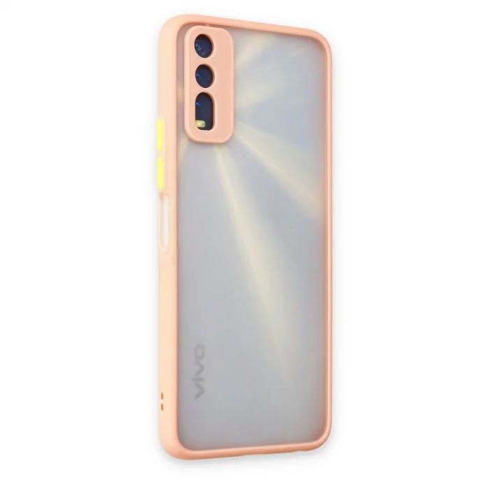 BUĞZ Vivo Y11s Kılıf Montreal Silikon Kapak - Pembe