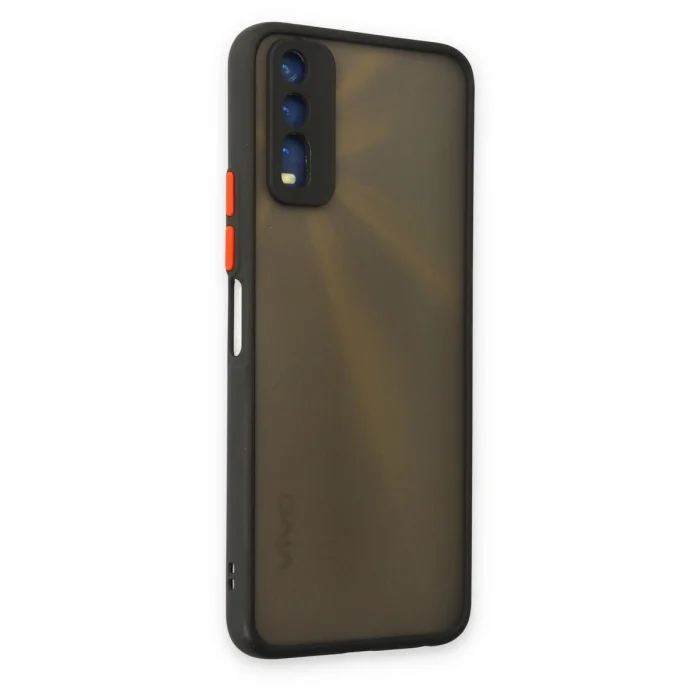 BUĞZ Vivo Y11s Kılıf Montreal Silikon Kapak - Siyah