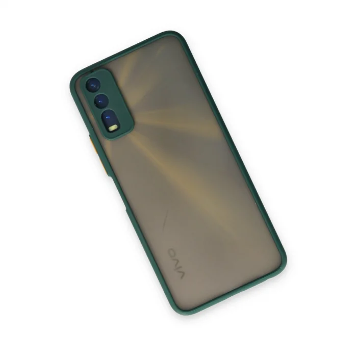 BUĞZ Vivo Y11s Kılıf Montreal Silikon Kapak - Yeşil