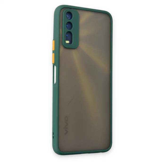 BUĞZ Vivo Y11s Kılıf Montreal Silikon Kapak - Yeşil