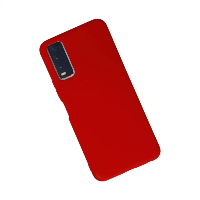 BUĞZ Vivo Y11s Kılıf Nano İçi Kadife Silikon - Kırmızı