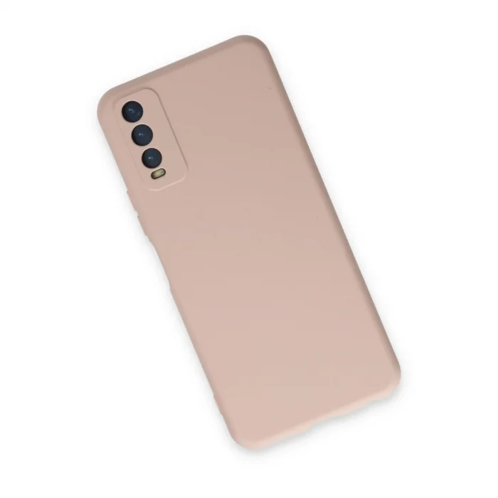BUĞZ Vivo Y11s Kılıf Nano İçi Kadife Silikon - Pudra