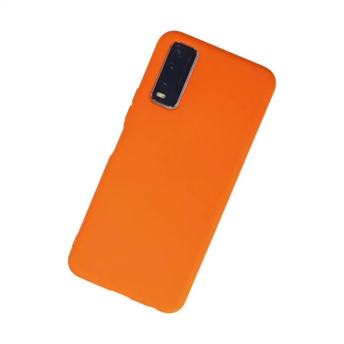 BUĞZ Vivo Y11s Kılıf Nano İçi Kadife Silikon - Turuncu
