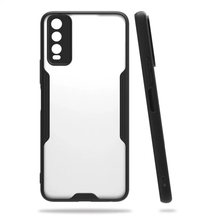 BUĞZ Vivo Y11s Kılıf Platin Silikon - Siyah