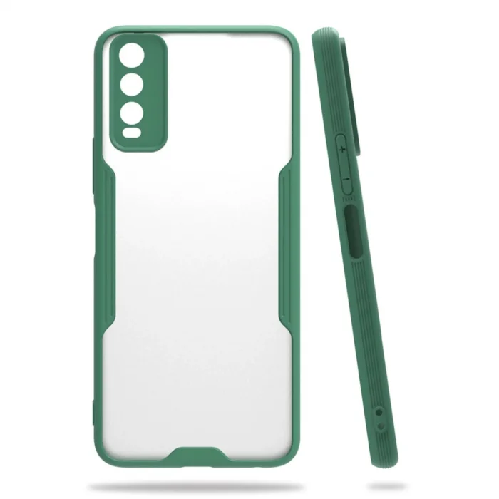 BUĞZ Vivo Y11s Kılıf Platin Silikon - Yeşil