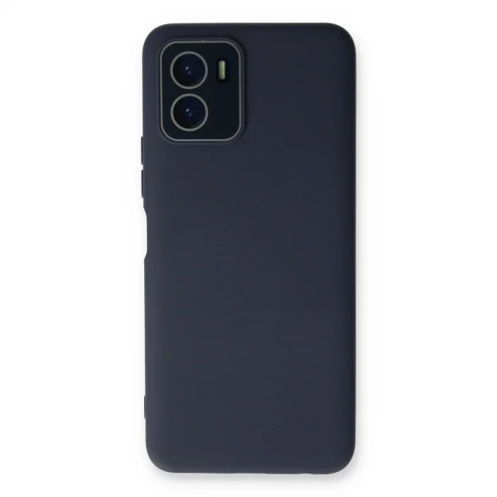 BUĞZ Vivo Y15s Kılıf Lansman Glass Kapak - Lacivert