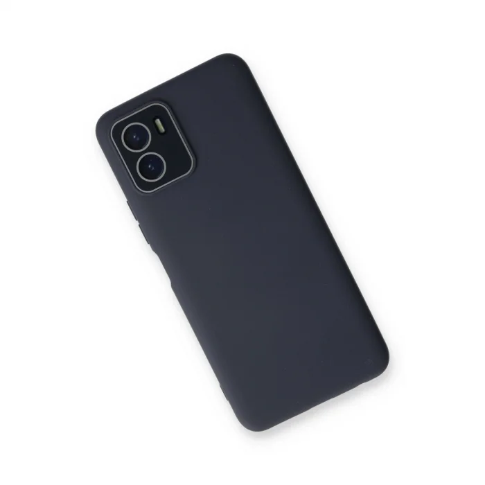 BUĞZ Vivo Y15s Kılıf Lansman Glass Kapak - Lacivert