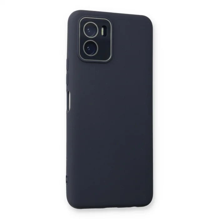 BUĞZ Vivo Y15s Kılıf Lansman Glass Kapak - Lacivert