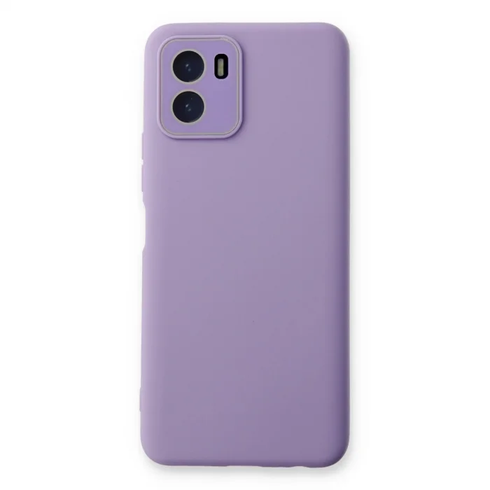 BUĞZ Vivo Y15s Kılıf Lansman Glass Kapak - Lila