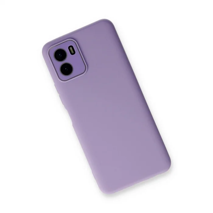 BUĞZ Vivo Y15s Kılıf Lansman Glass Kapak - Lila