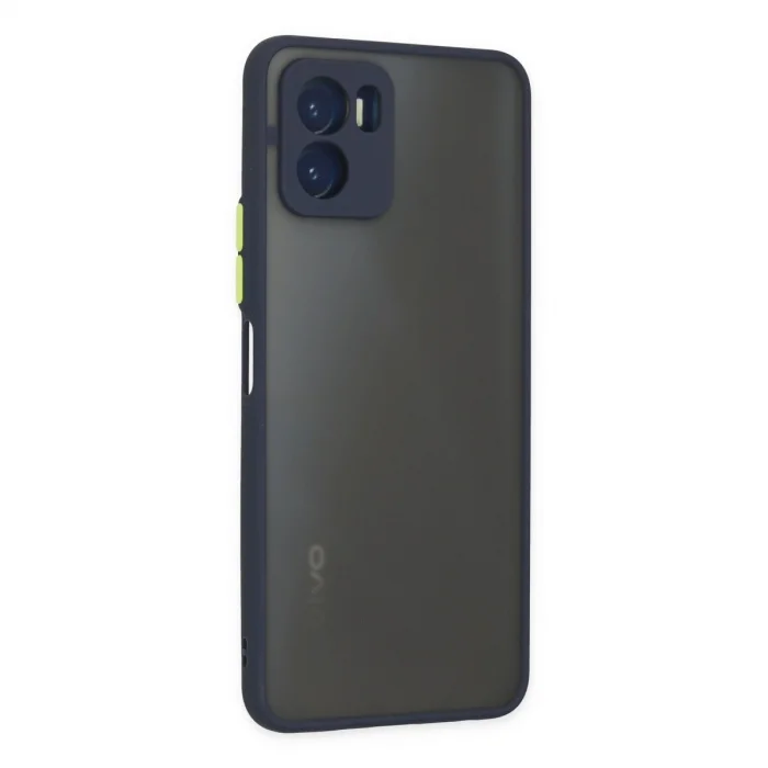 BUĞZ Vivo Y15s Kılıf Montreal Silikon Kapak - Lacivert