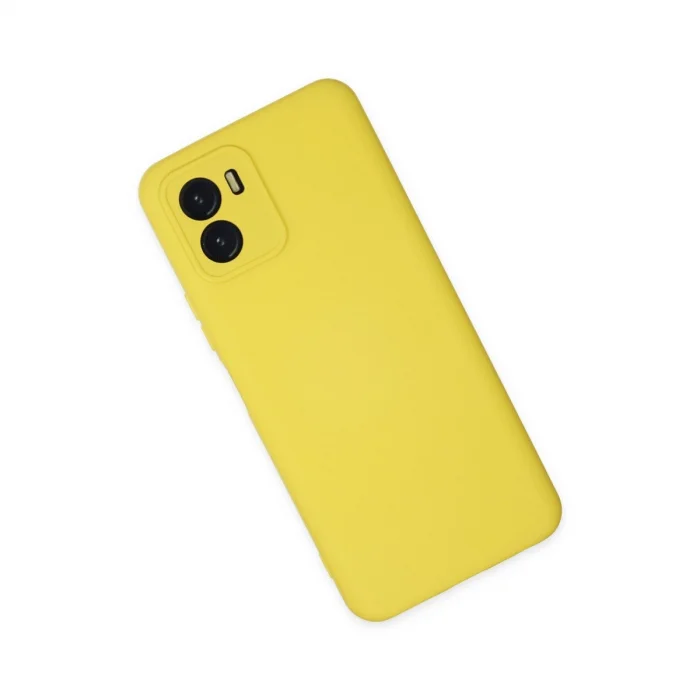 BUĞZ Vivo Y15s Kılıf Nano İçi Kadife Silikon - Sarı