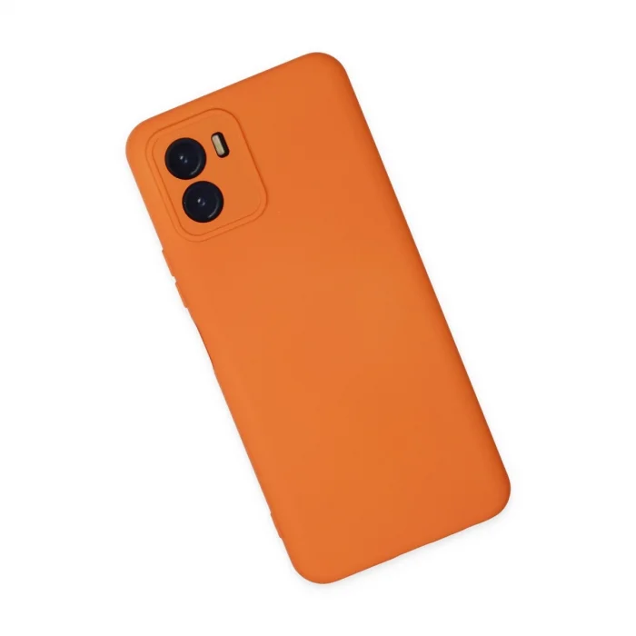 BUĞZ Vivo Y15s Kılıf Nano İçi Kadife Silikon - Turuncu