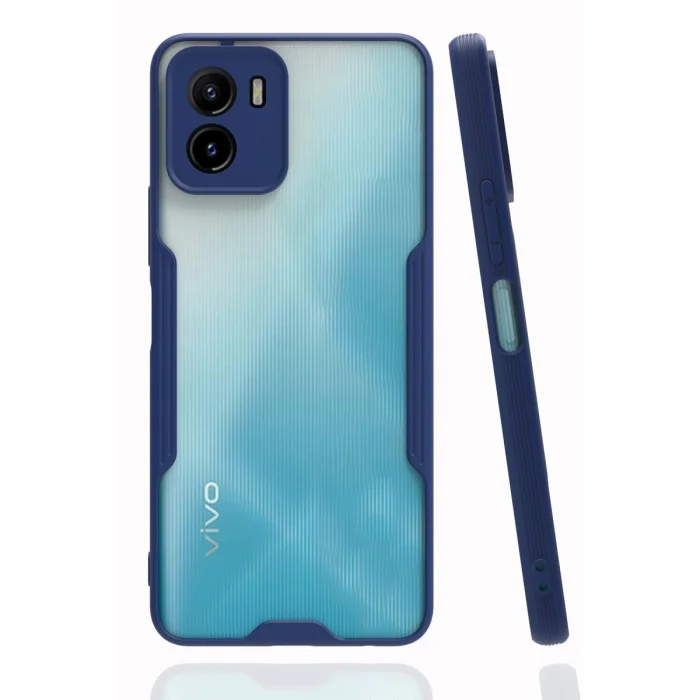 BUĞZ Vivo Y15s Kılıf Platin Silikon - Lacivert