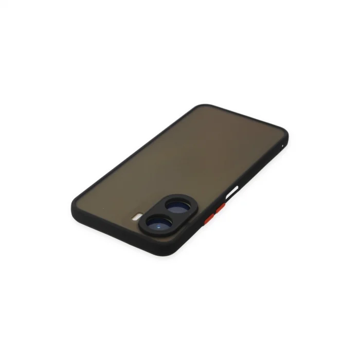 BUĞZ Vivo Y16 Kılıf Montreal Silikon Kapak - Siyah